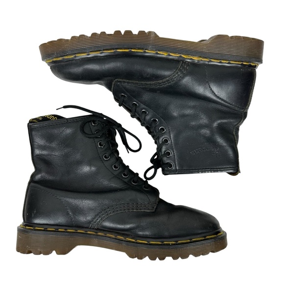 Dr. Doc Martens 1460 Made in England Black Leather Lace Up Boots - Picture 9 of 14